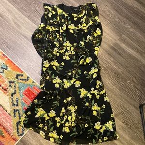 Yellow black dress